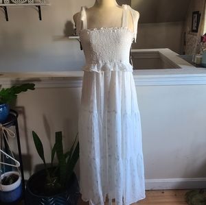 NWT Altar'd State Arula White Star Print Dress Size X